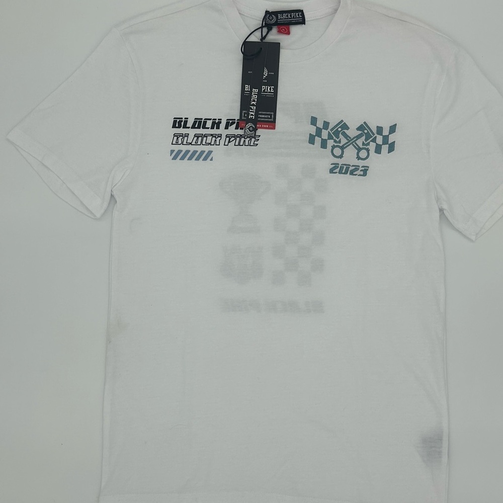 Black Pyramid White Checkered Graphic Tee